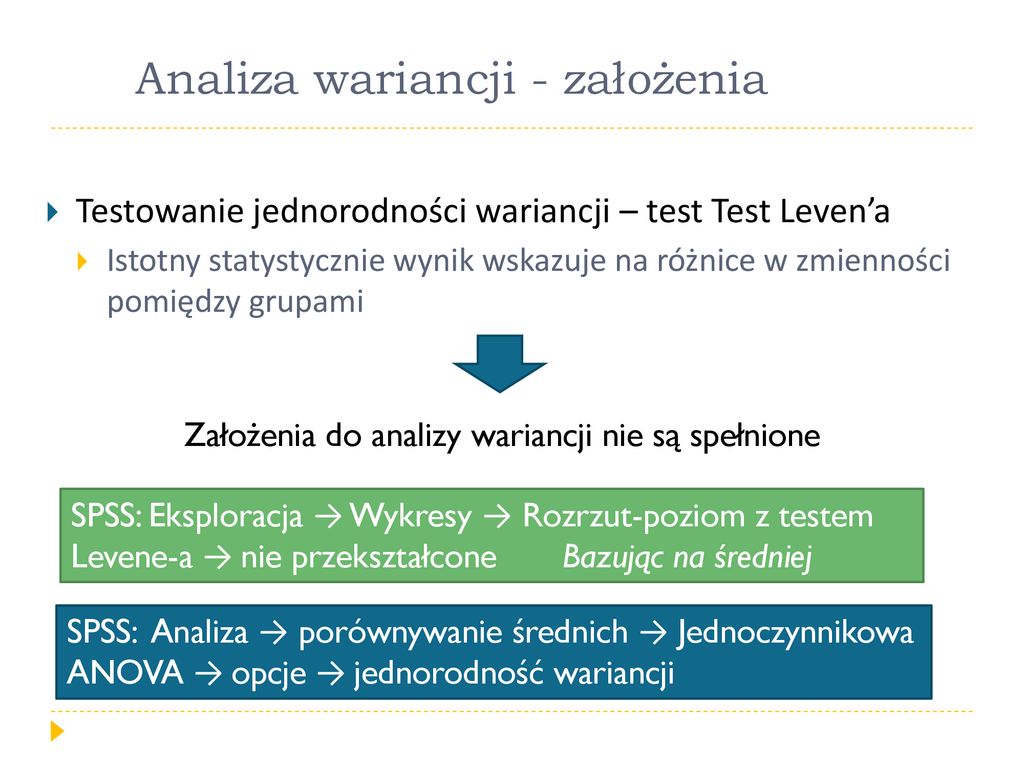 Jednoczynnikowa Analiza Wariancji Ppt Pobierz